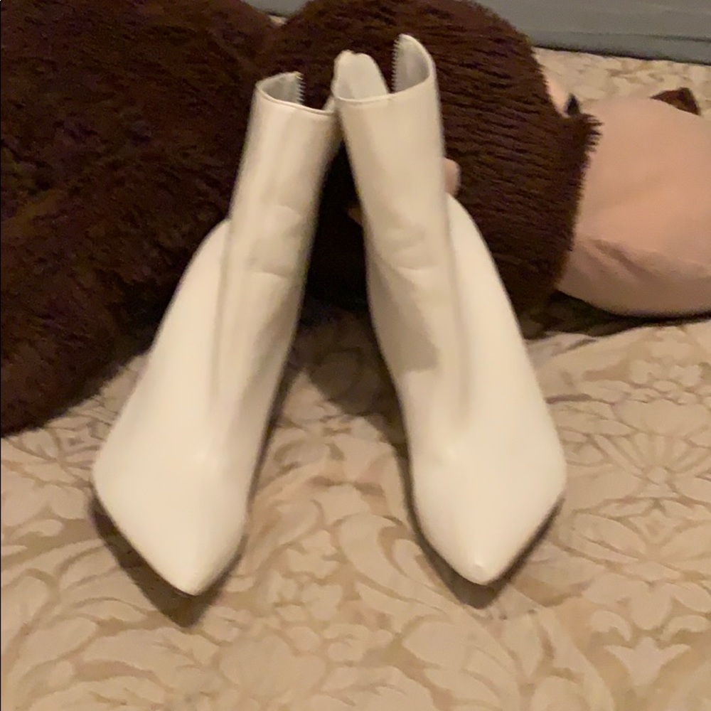 Winter white booties! Only wore once.